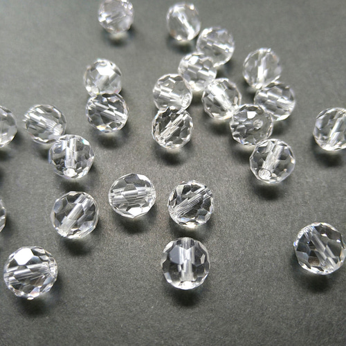 6mm・8mm 48面カット ヒマラヤ水晶 高品質 天然石 ラウンド・丸玉