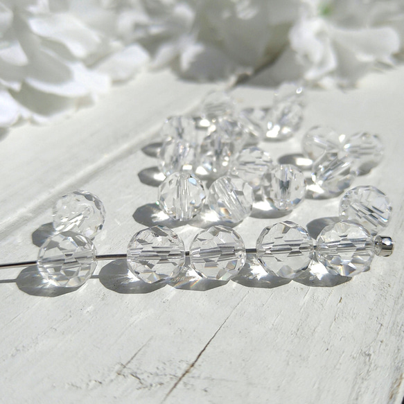 6mm・8mm 48面カット ヒマラヤ水晶 高品質 天然石 ラウンド・丸玉