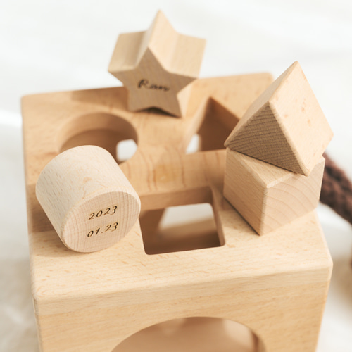 名入れ無料！】型はめBOX 木製 ギフト 名入れ 出産祝い プレゼント べ