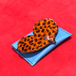 ちょいでかハートの　カードケース　コインケース　お薬入れ　　【革　皮　レザー　ポーチ　個性　プレゼント】 3枚目の画像