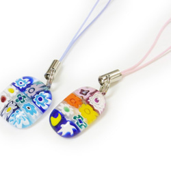 《透明/φ4-6mm》ターコイズブルーのお花 15g / millefiori　RM-35 4枚目の画像