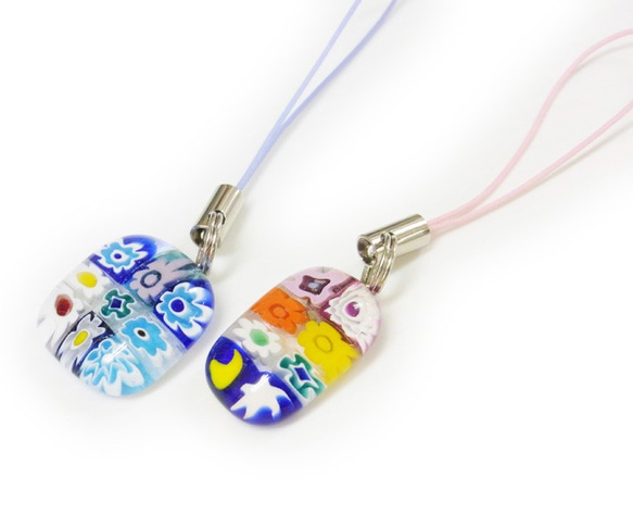 《透明/φ4-6mm》ターコイズブルーのお花 15g / millefiori　RM-35 4枚目の画像