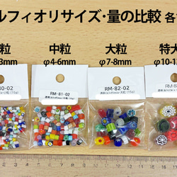 《透明/φ4-6mm》ズバッとアクアマリン！  15g / millefiori　RM-24 7枚目の画像