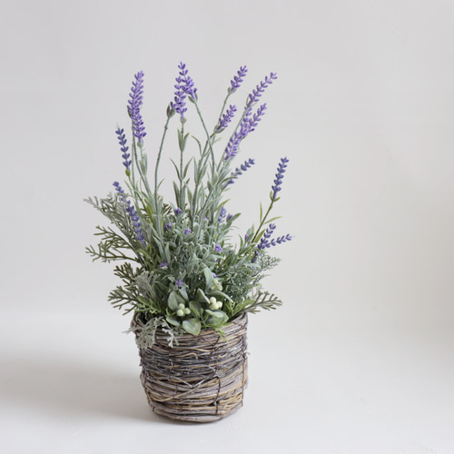 楽天市場】ラベンダー プランター 90cm 鉢付き 造花 寄せ植え