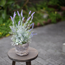 ナチュラルガーデン～風にそよぐラベンダー・ お水不要のフェイク