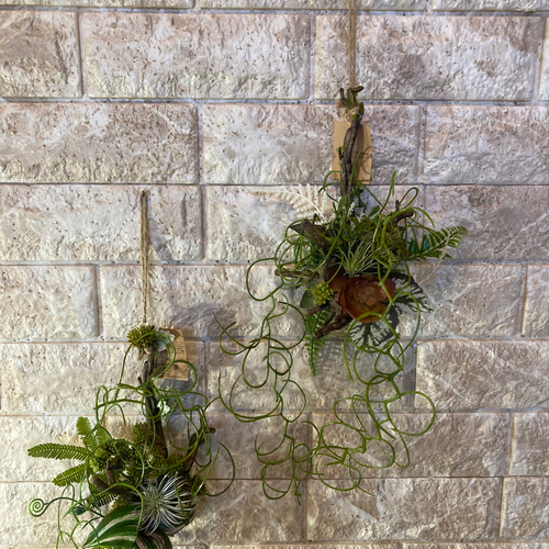 光触媒 人工観葉植物 ウォールグリーン 壁掛けラグジュアリーアレンジ