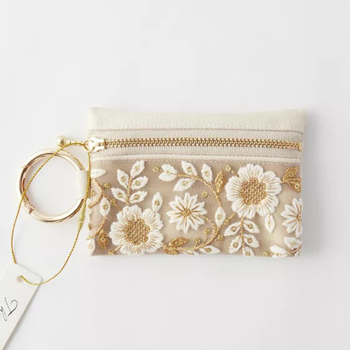 カラビナ付インド刺繍ポーチ ポーチ jill-mt 通販 17543623