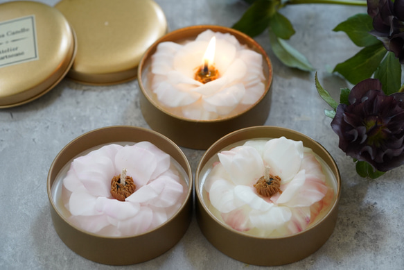 アロマ缶キャンドル⭐︎可愛いラックス♡香りと揺らぎの贈り物