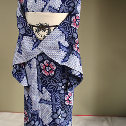 浴衣　有松鳴海絞り　梅花　グラデーション　ぼかし染め　着物　063a d 浴衣 有松鳴海絞り 梅花 グラデーション ぼかし染め 着物 063a d 浴衣