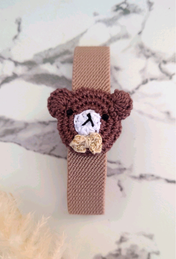 おめかしくまちゃん（縦バージョン）ランチ・手帳ベルト【送料無料】 5枚目の画像