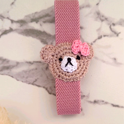 おめかしくまちゃん（縦バージョン）ランチ・手帳ベルト【送料無料】 2枚目の画像