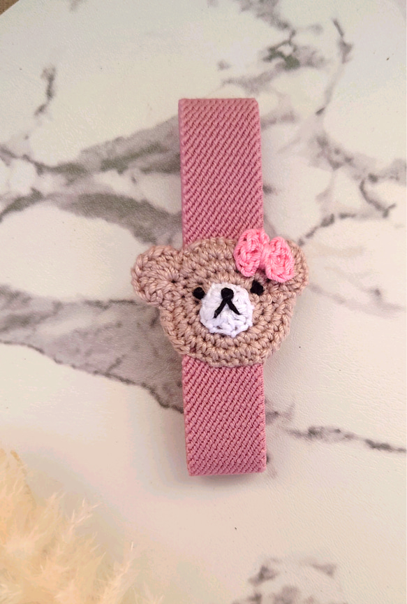 おめかしくまちゃん（縦バージョン）ランチ・手帳ベルト【送料無料】 2枚目の画像