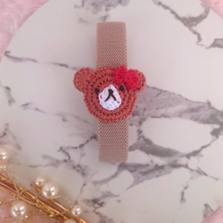 おめかしくまちゃん（縦バージョン）ランチ・手帳ベルト【送料無料】 3枚目の画像