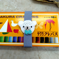 おめかしくまちゃん（縦バージョン）ランチ・手帳ベルト【送料無料】 9枚目の画像