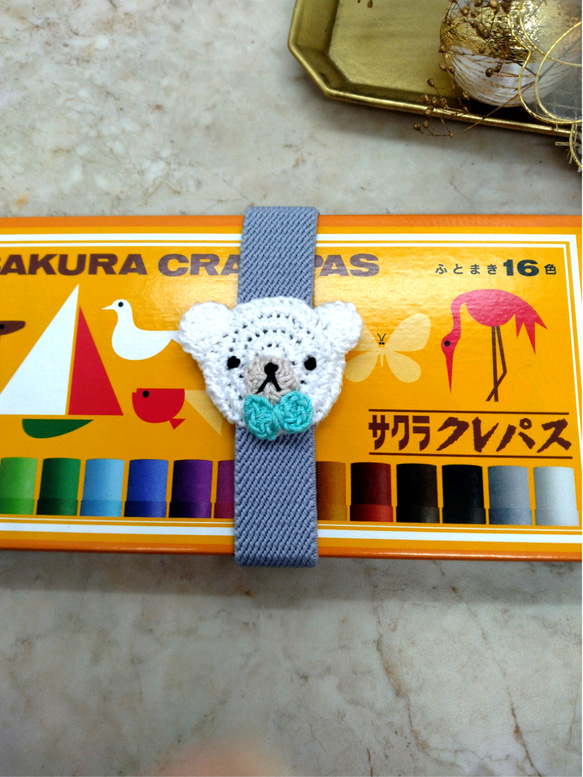 おめかしくまちゃん（縦バージョン）ランチ・手帳ベルト【送料無料】 9枚目の画像