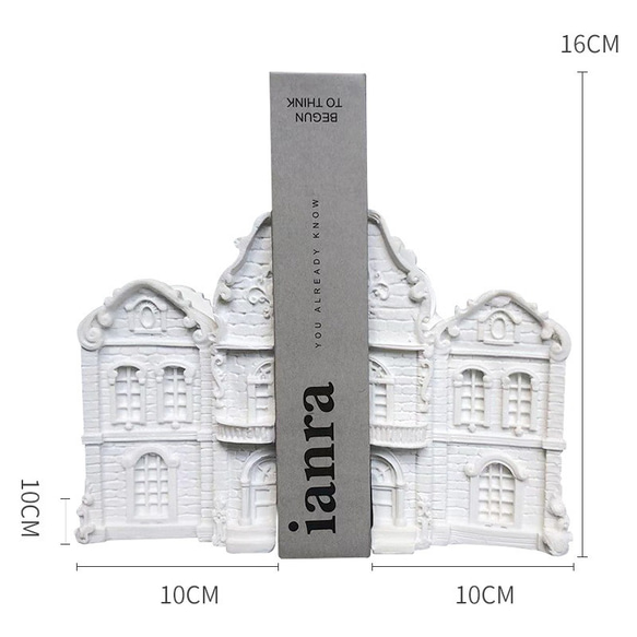 ブックエンド おしゃれ コロシアム ハウス モチーフ インテリア 樹脂 耐久性 読書 贈り物 本立て ch-1200 7枚目の画像