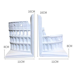 ブックエンド おしゃれ コロシアム ハウス モチーフ インテリア 樹脂 耐久性 読書 贈り物 本立て ch-1200 5枚目の画像