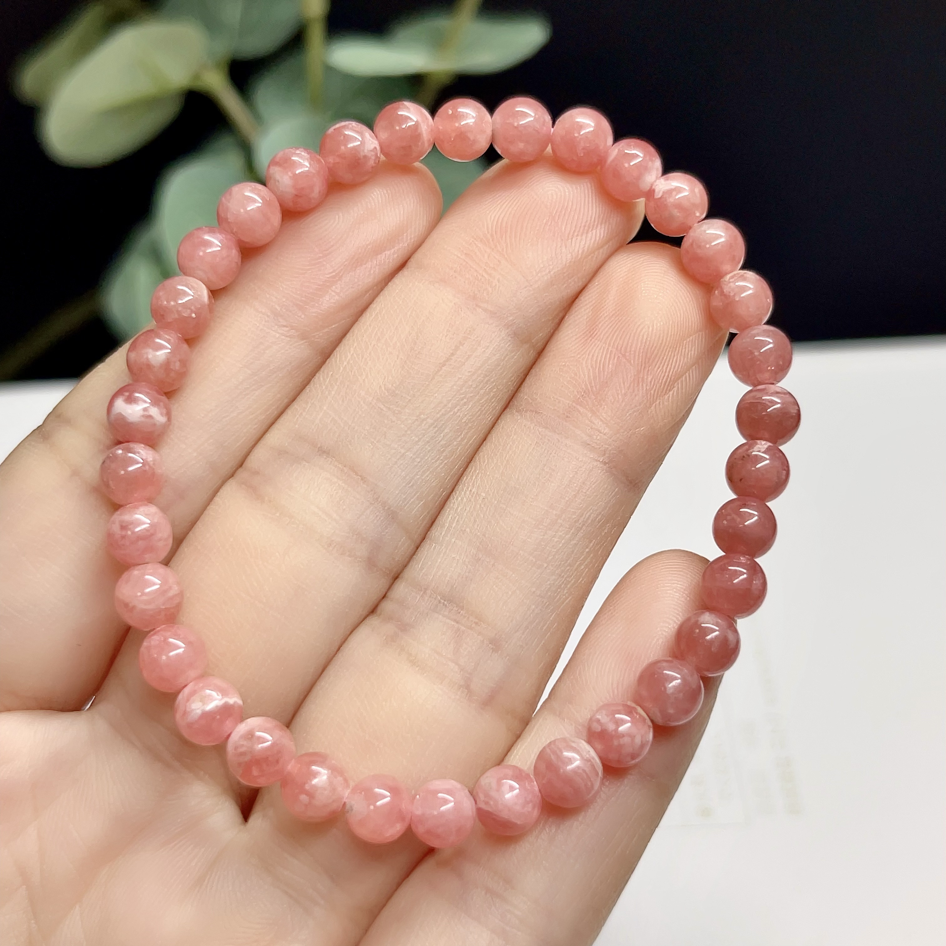 【インカローズ　ブレスレット　ロードクロサイト 天然石【高品質】1