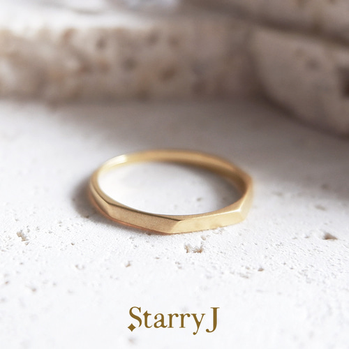 SALE】【10金】槌目 テクスチャ マット仕上げ リング K10 ゴールド