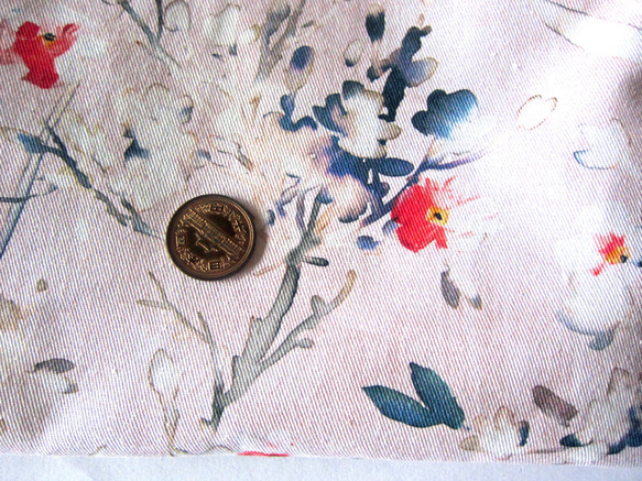 フランス生地　巾着バッグ　A4対応　3way　桜色　花柄トートバッグ 3枚目の画像