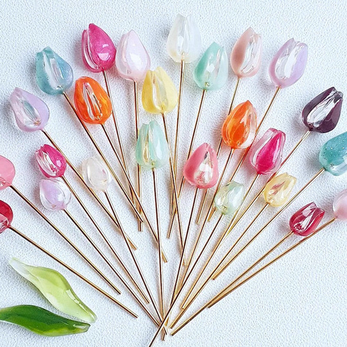 選べるカラー】チューリップの花束ピアス（イヤリング） ピアス 