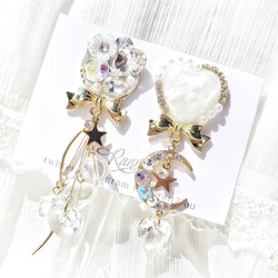 April birthday color accessories（ダイヤモンド） ピアス イヤリング  ビジュー 7枚目の画像