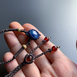 ブルーカイヤナイトのシンプルシックなブレスレット / hanging bracelet / kyanite 8枚目の画像