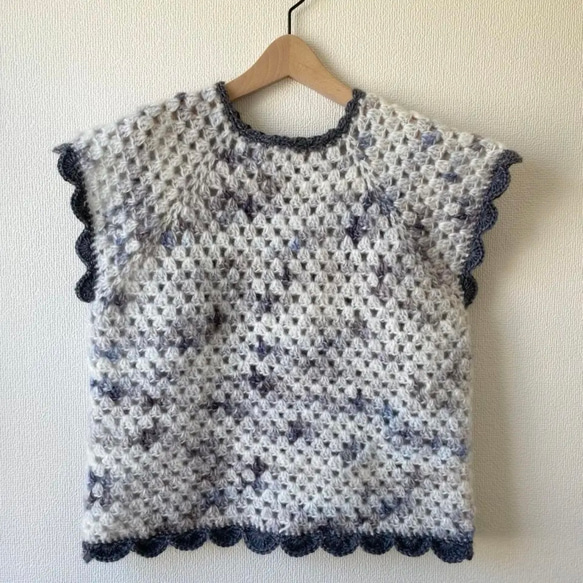 ⭐︎handmade⭐︎手編み　モヘア調　セーター 1枚目の画像