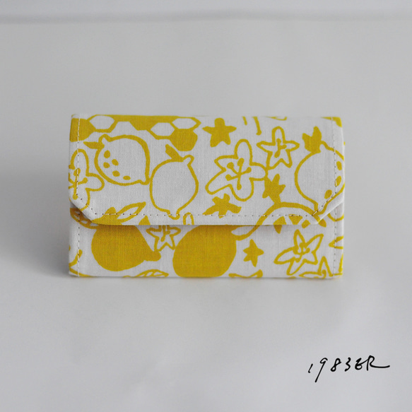 蜂蜜檸檬/京都棉麻布 紙零錢包 卡片夾 聯名款1983ERXspicaの庭 環保材質 第2張的照片