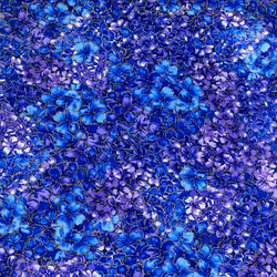 Michael Miller 110cm x 50cmずつ切売 - メタリックな紫陽花 2枚目の画像