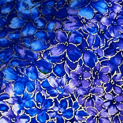 Michael Miller 110cm x 50cmずつ切売 - メタリックな紫陽花 3枚目の画像