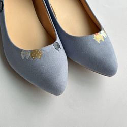 高跟鞋“Nyanpus藍灰色”貓咪圖案設計！ 3 公分鞋跟提供穩定性，同時保持輪廓之美！ 2E訂單 第9張的照片