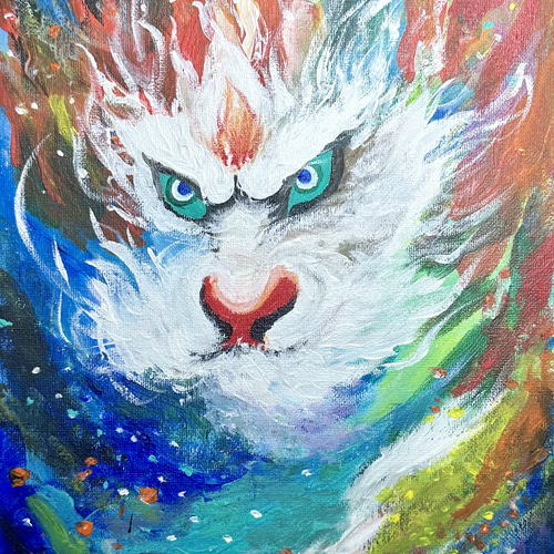 原画no.13 星雲幻界 龍御守 絵画 ケンちゃんの天然石工房 通販