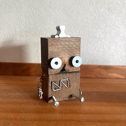 ロボット 模型 ボルト ナット ハンドメイド 手づくり 廃材 鉄製 ミニチュア 世界に一つだけのN ROBO/手作りロボット/木製ロボット/廃材/飾り