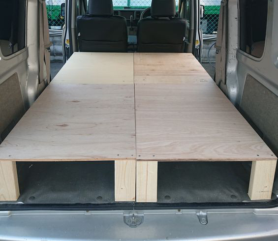 エブリイバンDA64V用 車中泊 ベッドキット キャンプ 無垢材 TABIKI エブリイバンDA64V用 車中泊 ベッドキット キャンプ 無垢材 TABIKI