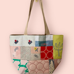 （専用）ハンドメイド ミナペルホネン ミニトートバッグ リュックポーチ ミナペルホネン Lサイズ 肩がけ パッチワーク トートバッグ