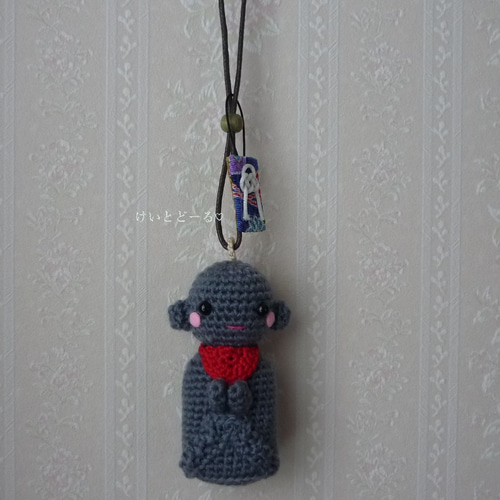 ご予約品/お地蔵さま☆あみぐるみストラップ/キーホルダー//お守り ご予約品/お地蔵さま☆あみぐるみストラップ/キーホルダー