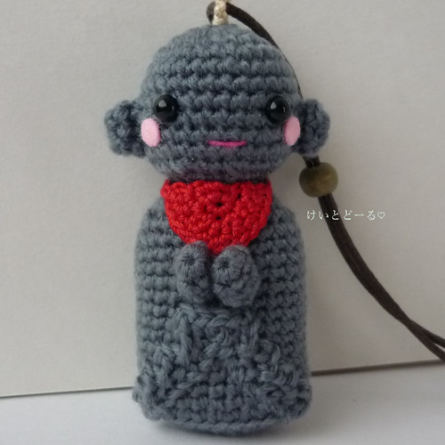ご予約品/お地蔵さま☆あみぐるみストラップ/キーホルダー//お守り ご予約品/お地蔵さま☆あみぐるみストラップ/キーホルダー