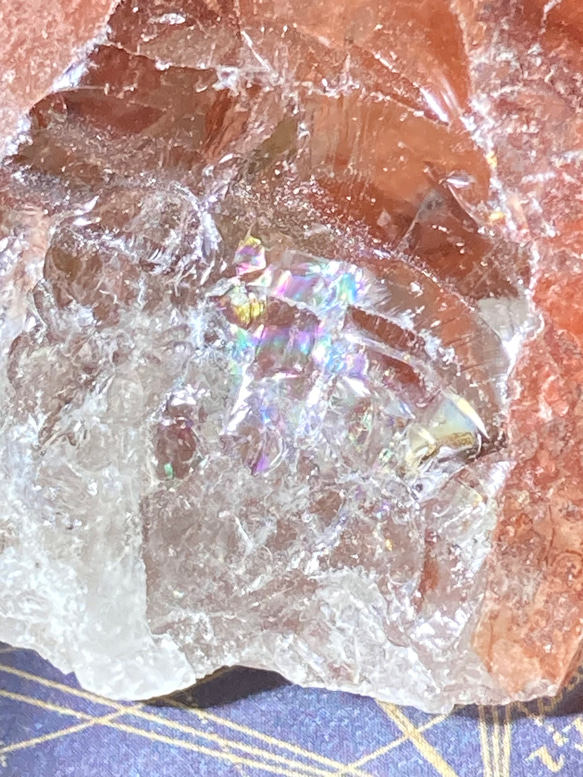 ブラジル ゴイアス州産　レッド　レムリアンシードクリスタル 原石　赤水晶 5枚目の画像