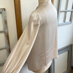 リボンが可愛い❤️ふんわり袖のリボンタイのブラウス　サクラピンク（サイズフリーL） 11枚目の画像