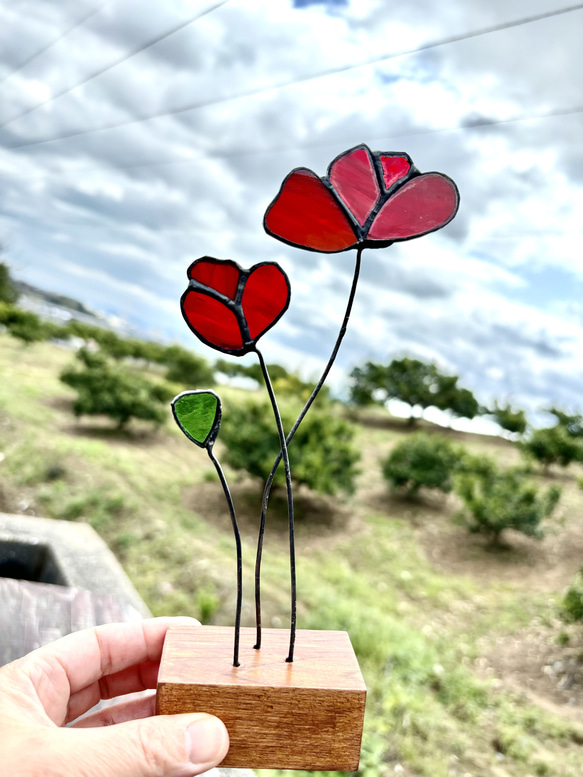 ポピーのステンドグラス サンキャッチャー みさと ちえこ 通販
