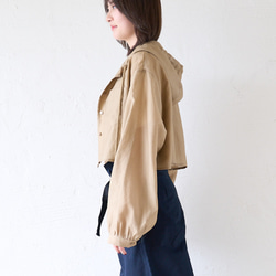Morinogakko 透視短袖連帽衫（卡其色）防紫外線夾克/遮陽傘 | mg-lb18-ka 第11張的照片