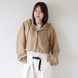 Morinogakko 透視短袖連帽衫（卡其色）防紫外線夾克/遮陽傘 | mg-lb18-ka 第5張的照片
