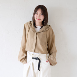 Morinogakko 透視短袖連帽衫（卡其色）防紫外線夾克/遮陽傘 | mg-lb18-ka 第10張的照片