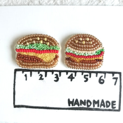 3点☆miniハンバーガーセット*ビーズ刺繍ブローチ 8枚目の画像