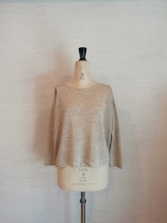 【特別提供品】リネン100％♡前後2WAYプルオーバー　キナリ 11枚目の画像