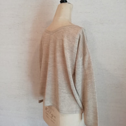 【特別提供品】リネン100％♡前後2WAYプルオーバー　キナリ 8枚目の画像