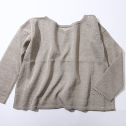 【特別提供品】リネン100％♡前後2WAYプルオーバー　キナリ 2枚目の画像