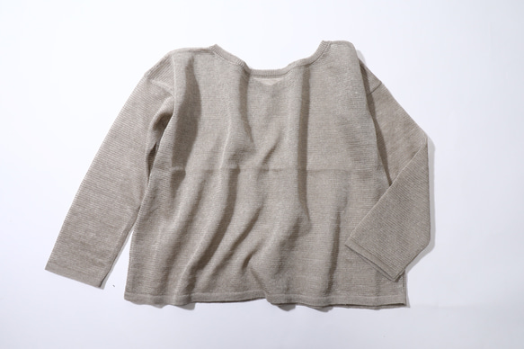 【特別提供品】リネン100％♡前後2WAYプルオーバー　キナリ 2枚目の画像