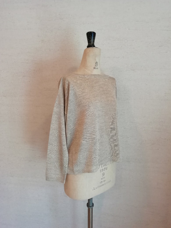 【特別提供品】リネン100％♡前後2WAYプルオーバー　キナリ 7枚目の画像
